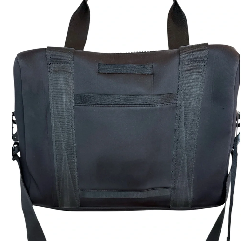 Dagne Dover Black Weston Neoprene Laptop Bag Work Bag Briefcase Travel Bag